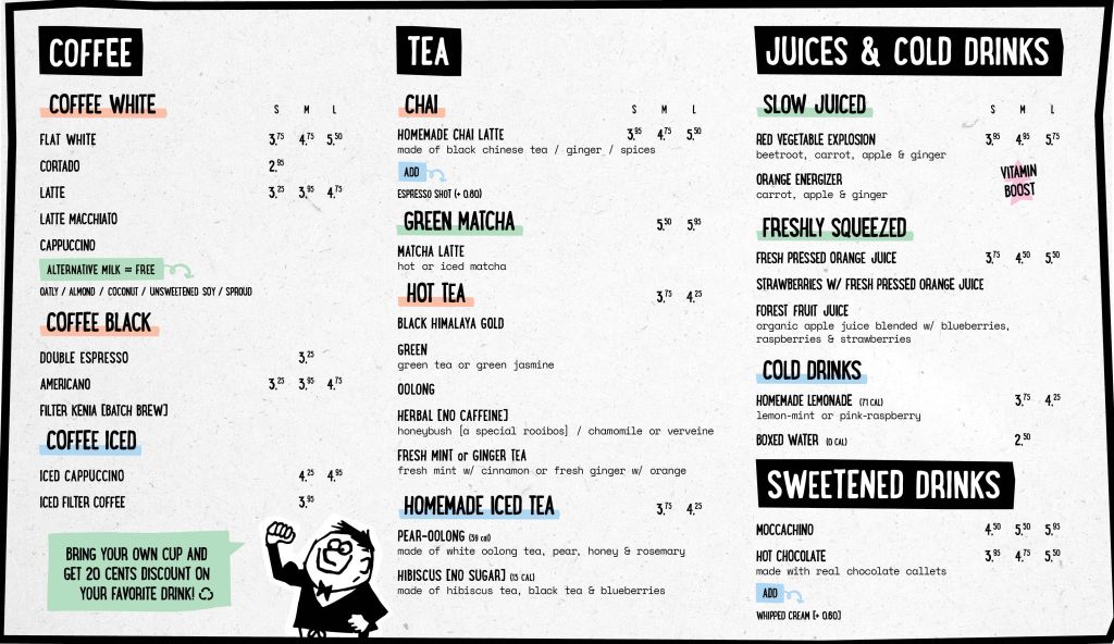 Dranken menu Lebkov.