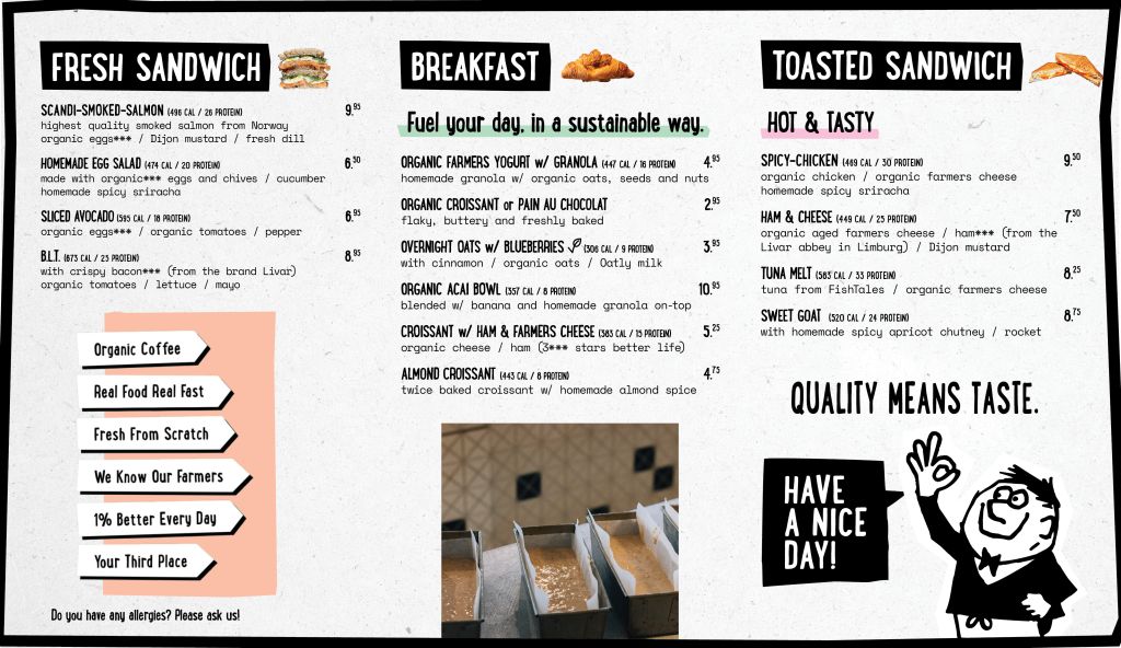 Heerlijk vers ontbijt met sandwiches & croissants bij Lebkov.